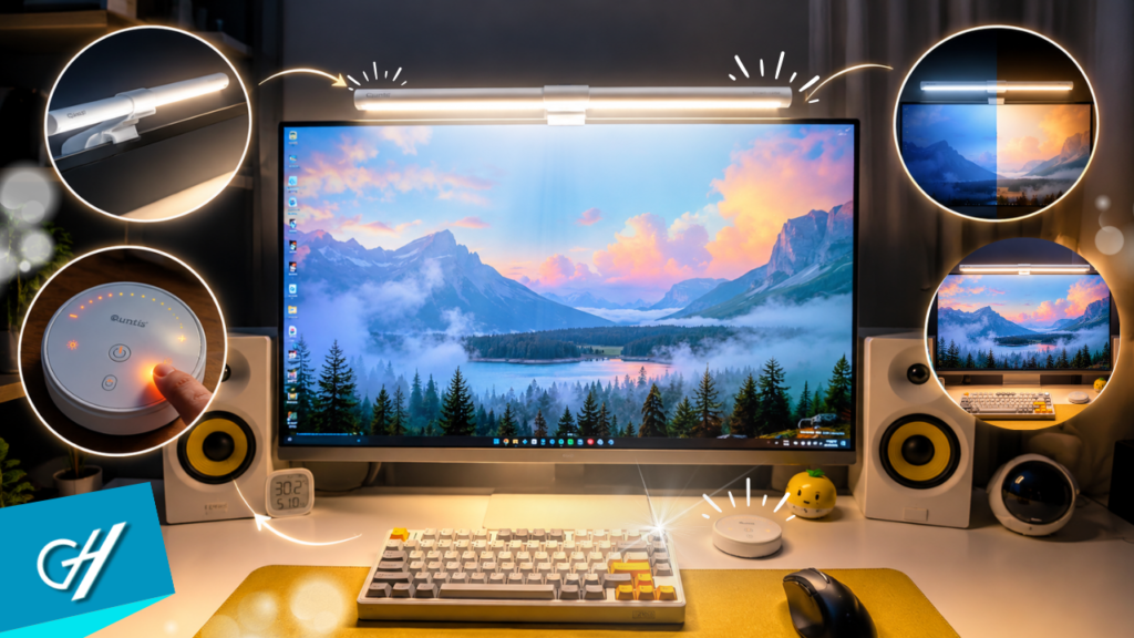 Ilumine a Sua Mesa de Trabalho com Isso! 🌟🖥️ Quntis Monitor Light Bar Glow (Branca)